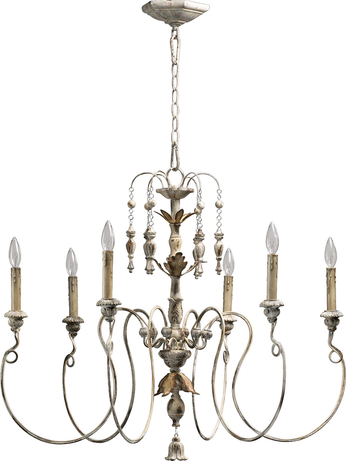 Quorum - 6006-6-70 - Six Light Chandelier - Salento - Persian White