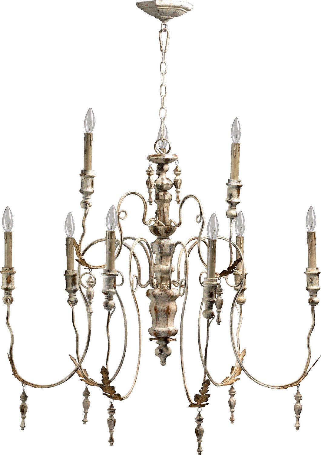 Quorum - 6006-9-70 - Nine Light Chandelier - Salento - Persian White