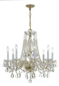 Crystorama - 1138-PB-CL-MWP - Eight Light Chandelier - Traditional Crystal - Polished Brass