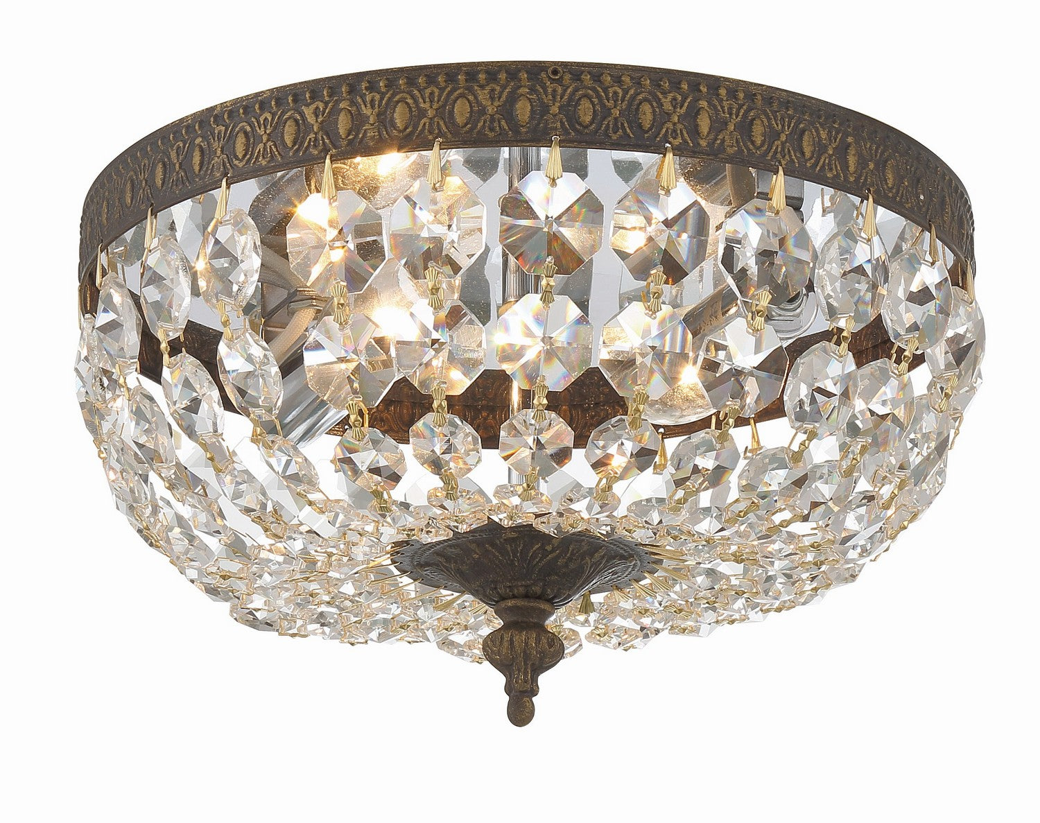 Crystorama - 710-EB-CL-SAQ - Two Light Flush Mount - Ceiling Mount - English Bronze
