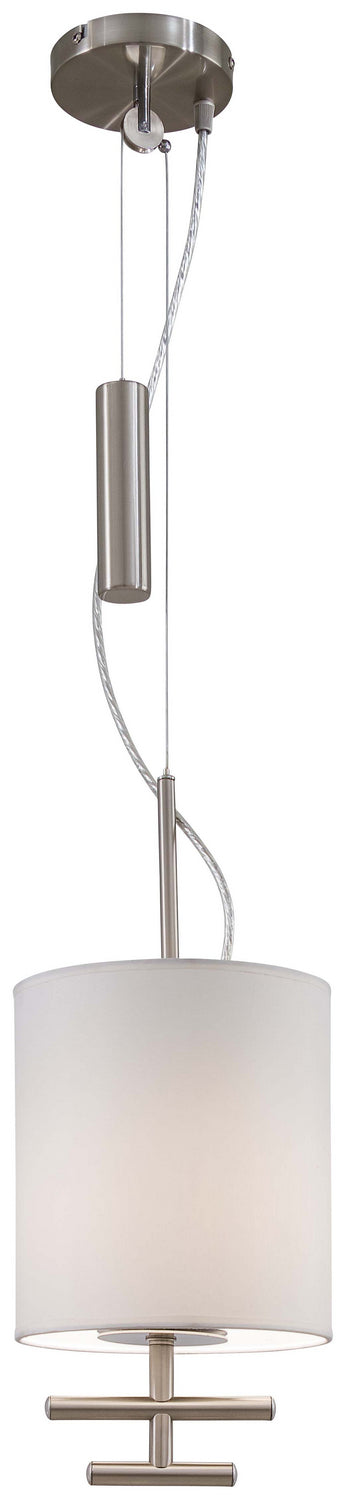 George Kovacs - P542-612 - One Light Mini Pendant - Counter Weights - Satin Steel