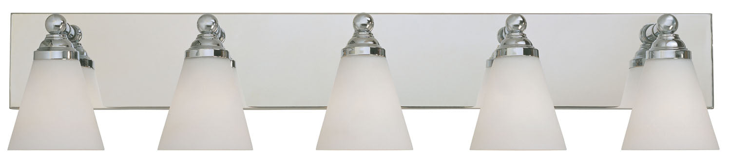 Designers Fountain - 6495-CH - Five Light Bath Bar - Hudson - Chrome