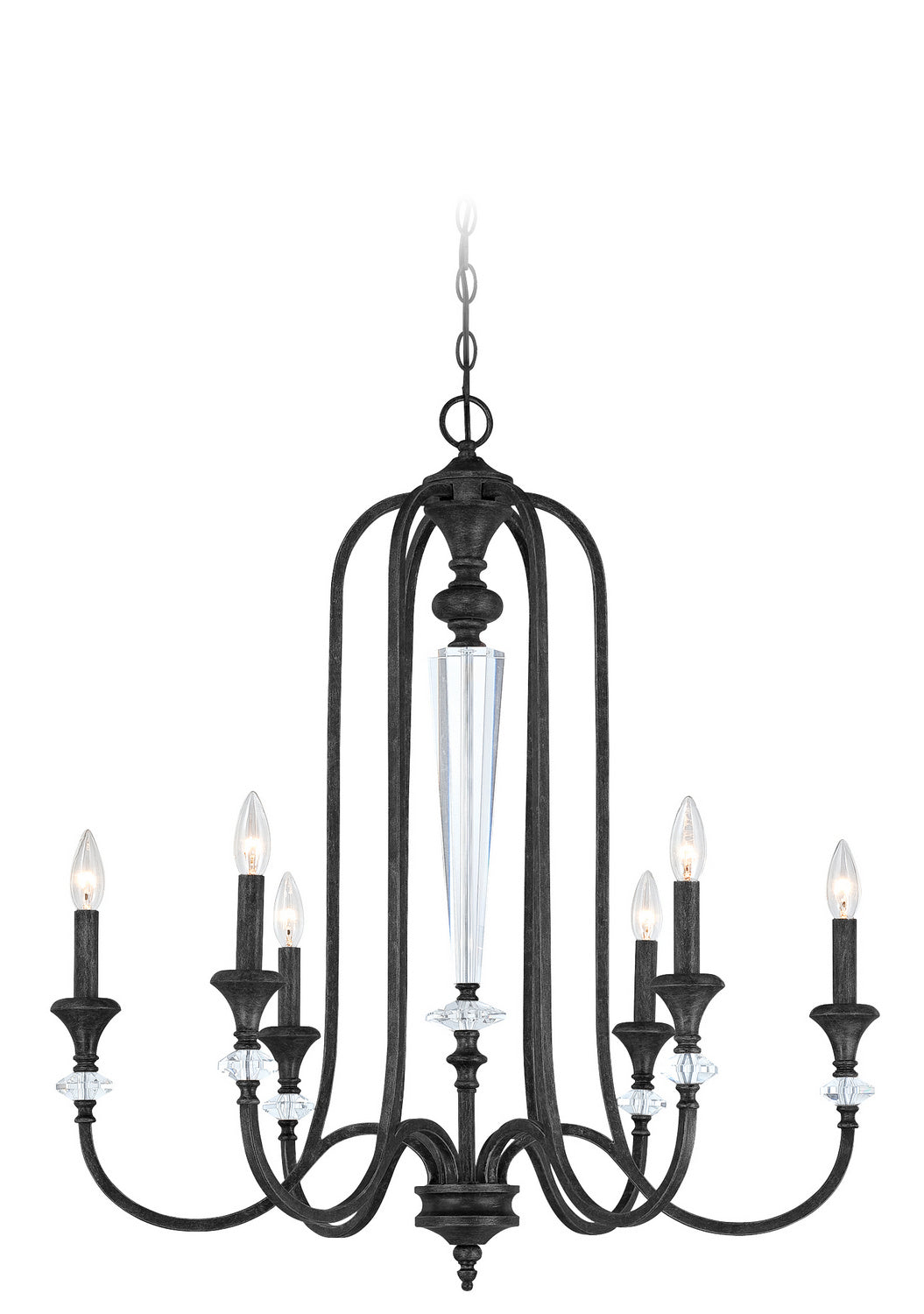 Craftmade - 26726-MBS - Six Light Chandelier - Boulevard - Mocha Bronze Silver Wash