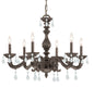 Crystorama - 5036-VB-CL-SAQ - Six Light Chandelier - Paris Market - Venetian Bronze