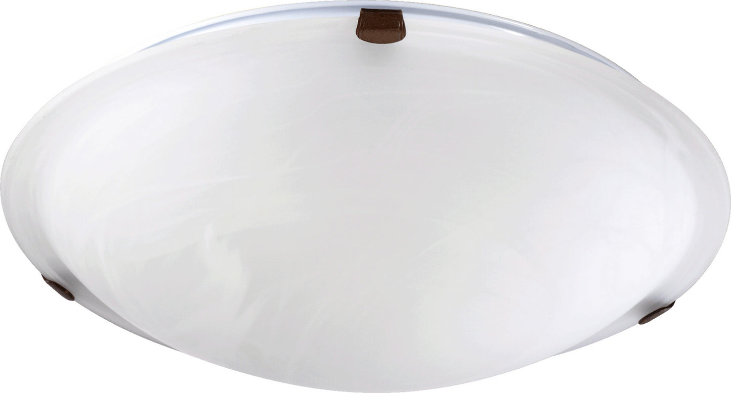 Quorum - 3000-16-86 - Three Light Ceiling Mount - 3000 Ceiling Mounts - Oiled Bronze