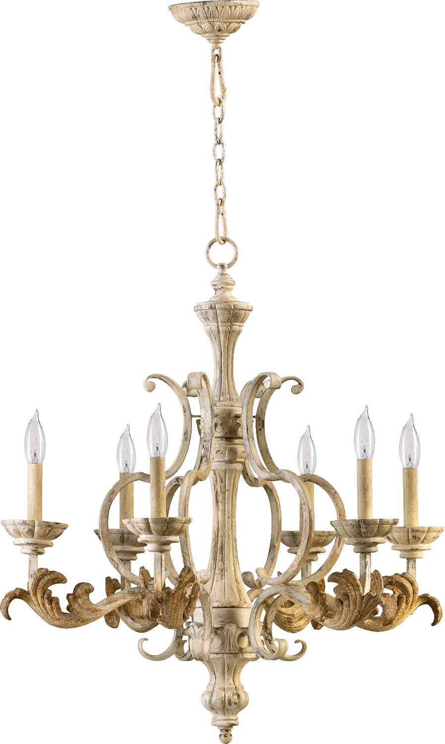 Quorum - 6037-6-70 - Six Light Chandelier - Florence - Persian White