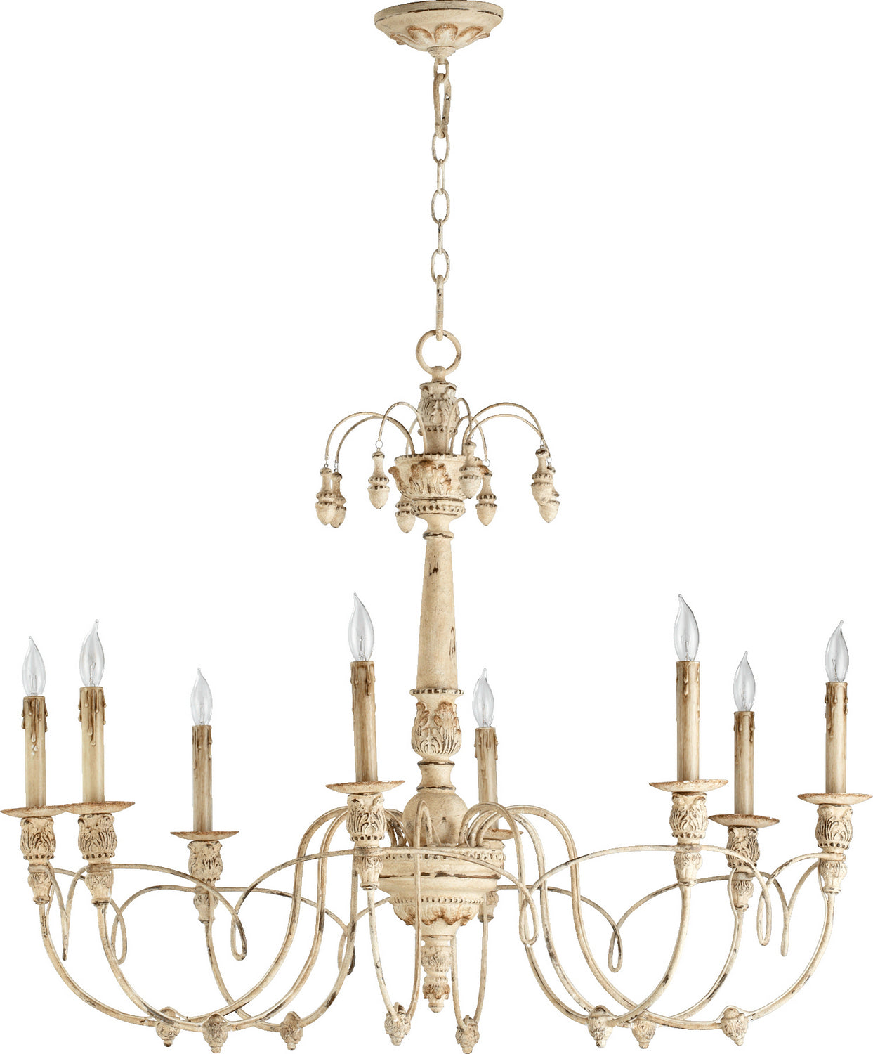 Quorum - 6106-8-70 - Eight Light Chandelier - Salento - Persian White