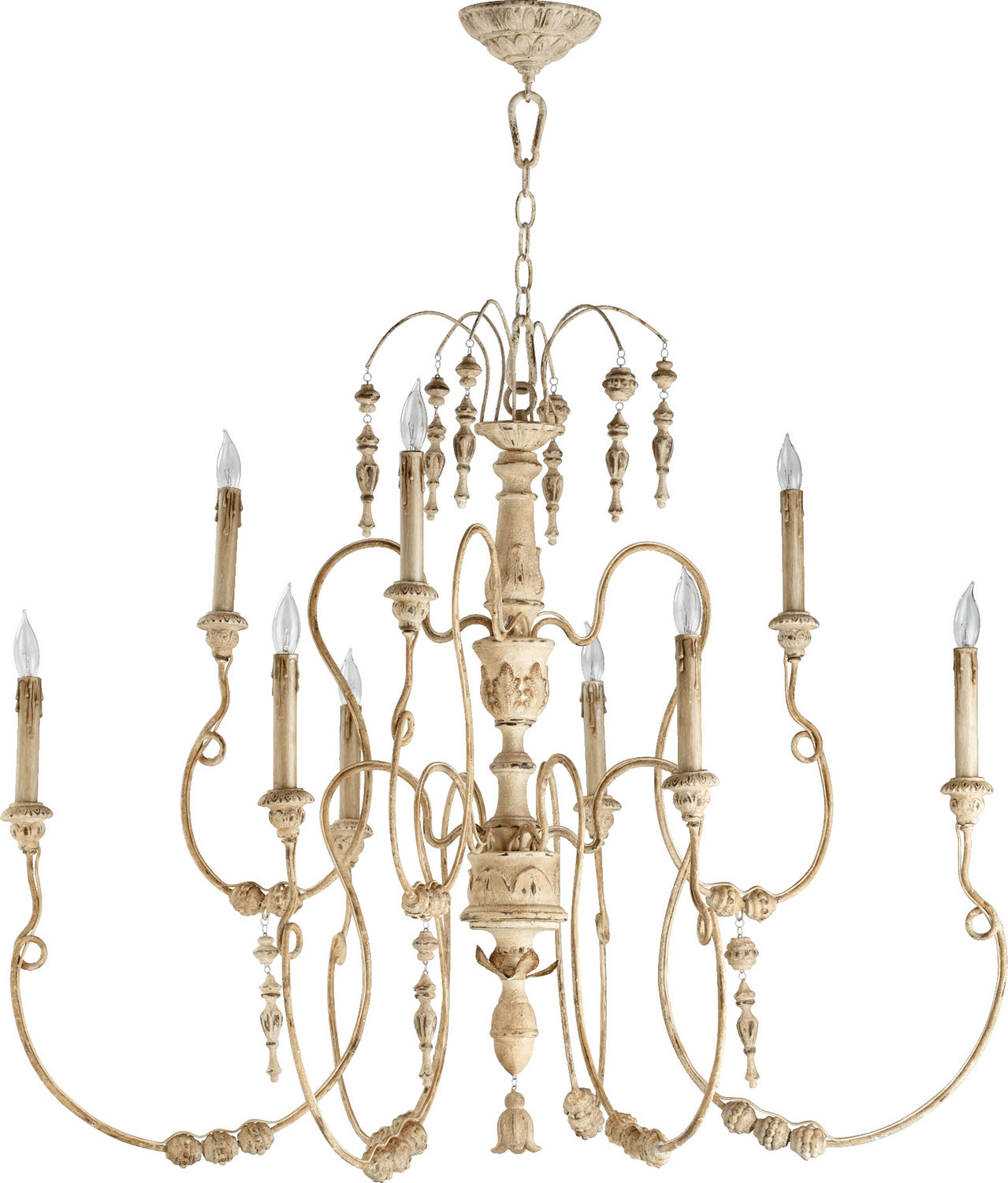 Quorum - 6206-9-70 - Nine Light Chandelier - Salento - Persian White