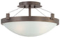 George Kovacs - P591-647 - Three Light Semi Flush Mount - Suspended - Copper Bronze Patina