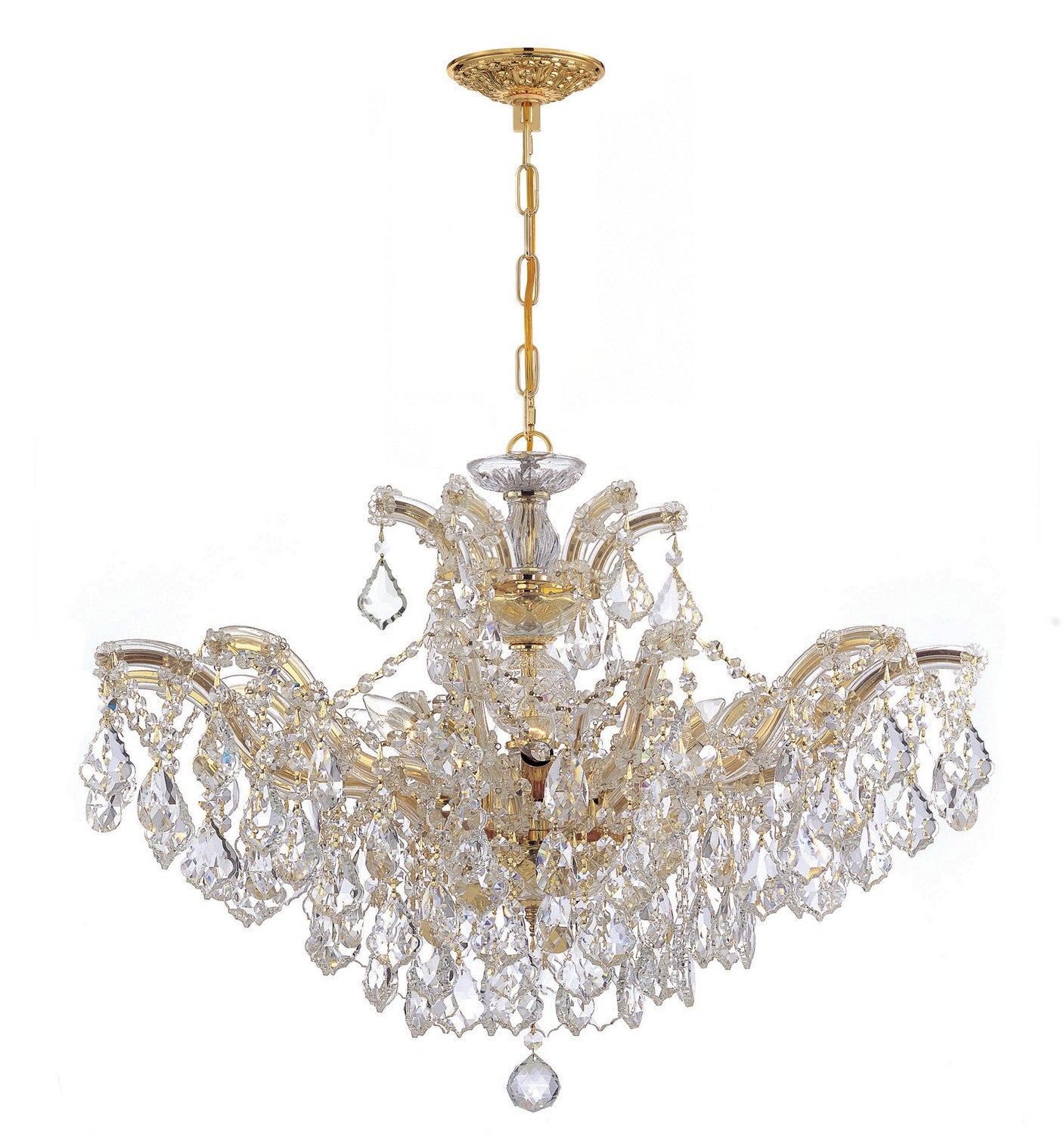 Crystorama - 4439-GD-CL-MWP - Six Light Chandelier - Maria Theresa - Gold