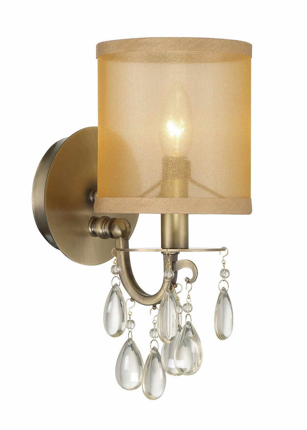 Crystorama - 5621-AB - One Light Wall Sconce - Hampton - Antique Brass