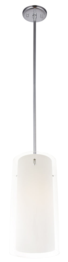 DVI Lighting - DVP9021CH-OP - One Light Mini-Pendant - Essex - Chrome With Half Opal Glass