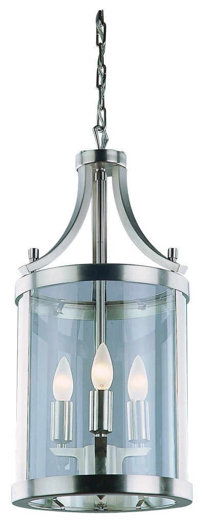 DVI Lighting - DVP4410SN - Three Light Foyer Pendant - Niagara - Satin Nickel