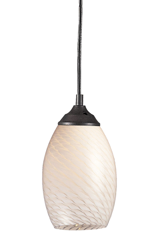 Z-Lite - 131-WHITE - One Light Pendant - Jazz - Sand Black