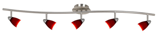 Cal Lighting - SL-954-5-BSBRED - Five Light Pendant - Serpentine - Brushed Steel