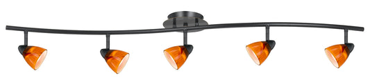 Cal Lighting - SL-954-5-DB/AMS - Five Light Pendant - Serpentine - Dark Bronze
