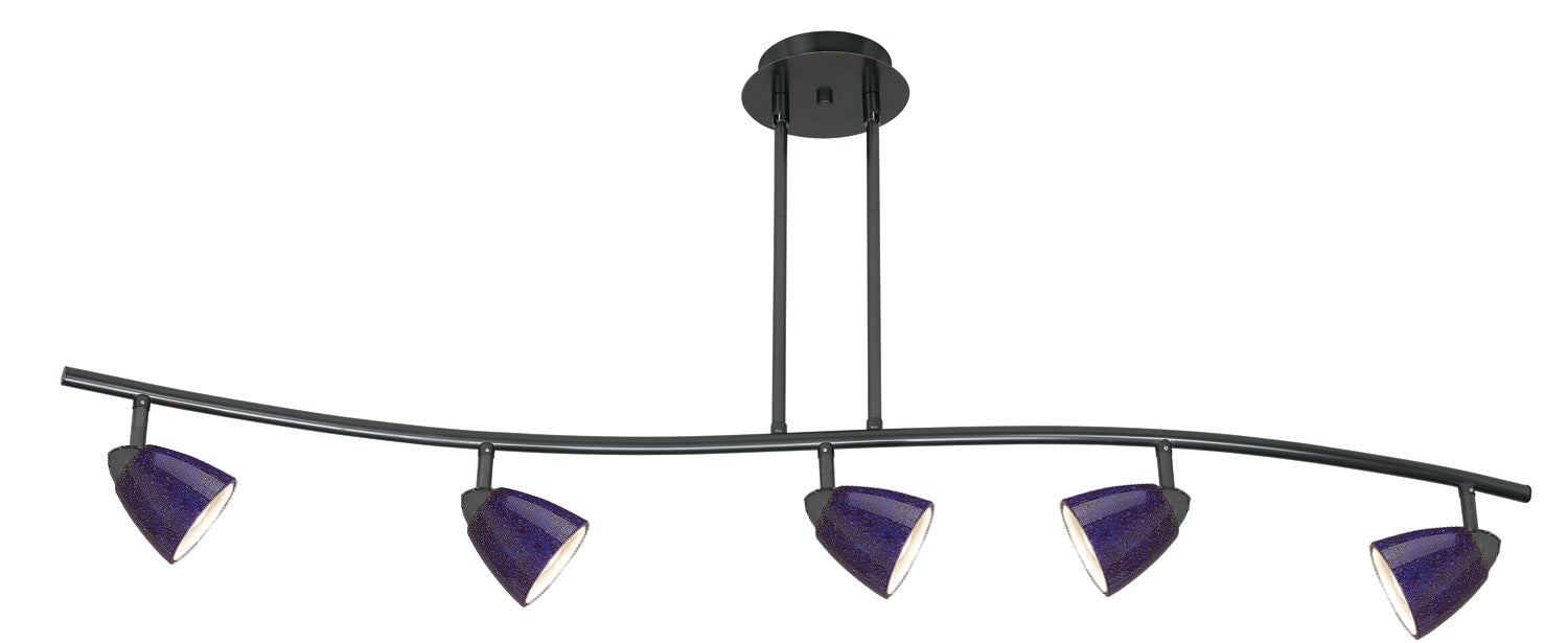 Cal Lighting - SL-954-5-DB/BLS - Five Light Pendant - Serpentine - Dark Bronze