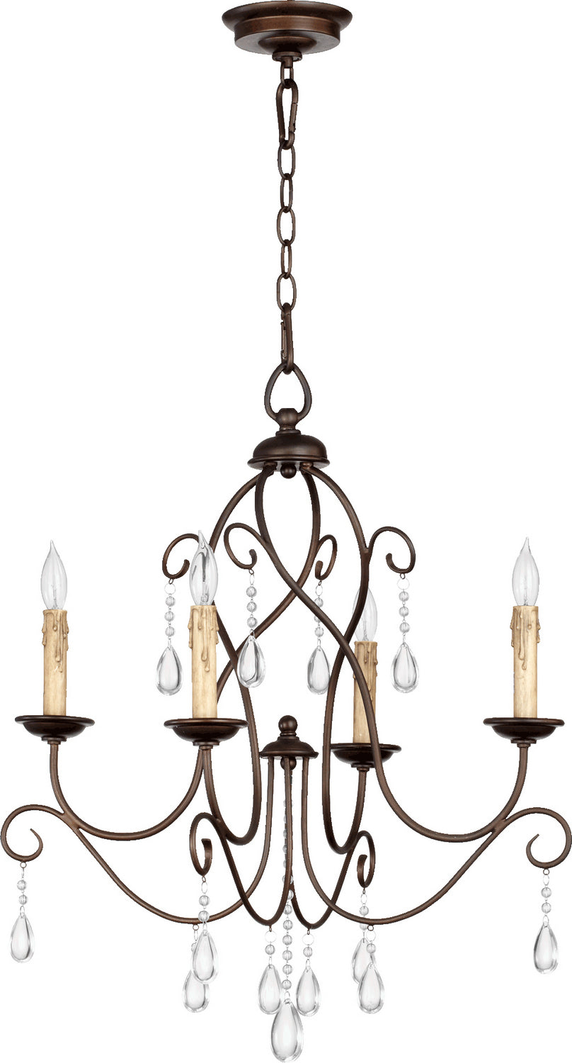 Quorum - 6116-4-86 - Four Light Chandelier - Cilia - Oiled Bronze