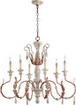 Quorum - 6152-6-56 - Six Light Chandelier - La Maison - Manchester Grey w/ Rust Accents