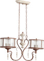 Quorum - 6552-6-56 - Six Light Island Pendant - La Maison - Manchester Grey w/ Rust Accents