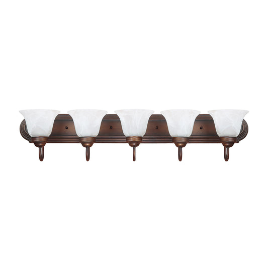 Capital Lighting - 1035BB-118 - Five Light Vanity - Arthur - Burnished Bronze