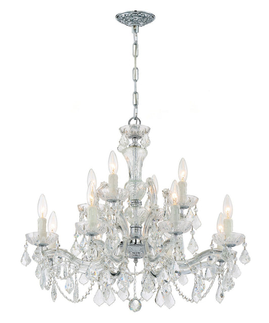 Crystorama - 4479-CH-CL-S - 12 Light Chandelier - Maria Theresa - Polished Chrome