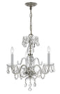 Crystorama - 5044-CH-CL-MWP - Three Light Mini Chandelier - Traditional Crystal - Polished Chrome