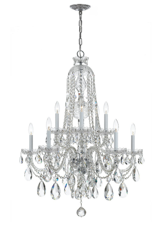 Crystorama - 1110-CH-CL-S - Ten Light Chandelier - Traditional Crystal - Polished Chrome