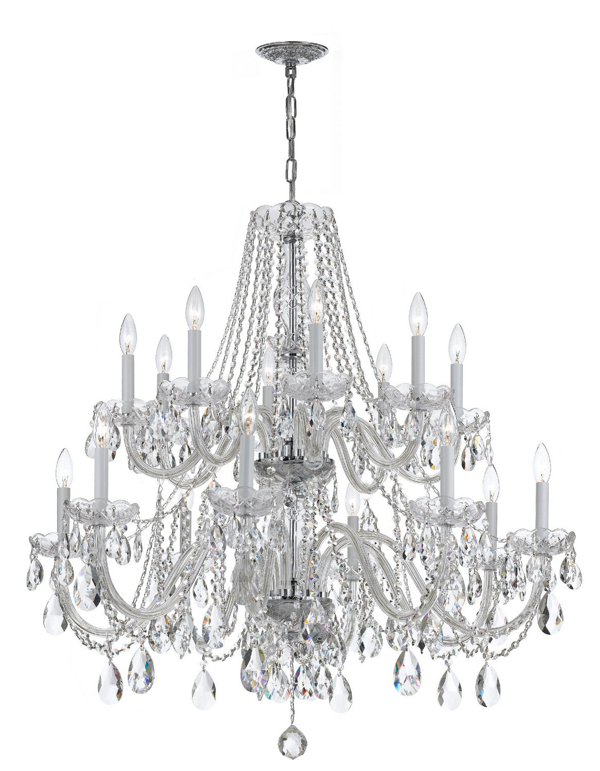 Crystorama - 1139-CH-CL-S - 16 Light Chandelier - Traditional Crystal - Polished Chrome