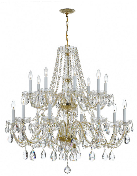 Crystorama - 1139-PB-CL-S - 16 Light Chandelier - Traditional Crystal - Polished Brass