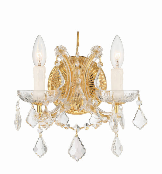 Crystorama - 4472-GD-CL-S - Two Light Wall Sconce - Maria Theresa - Gold