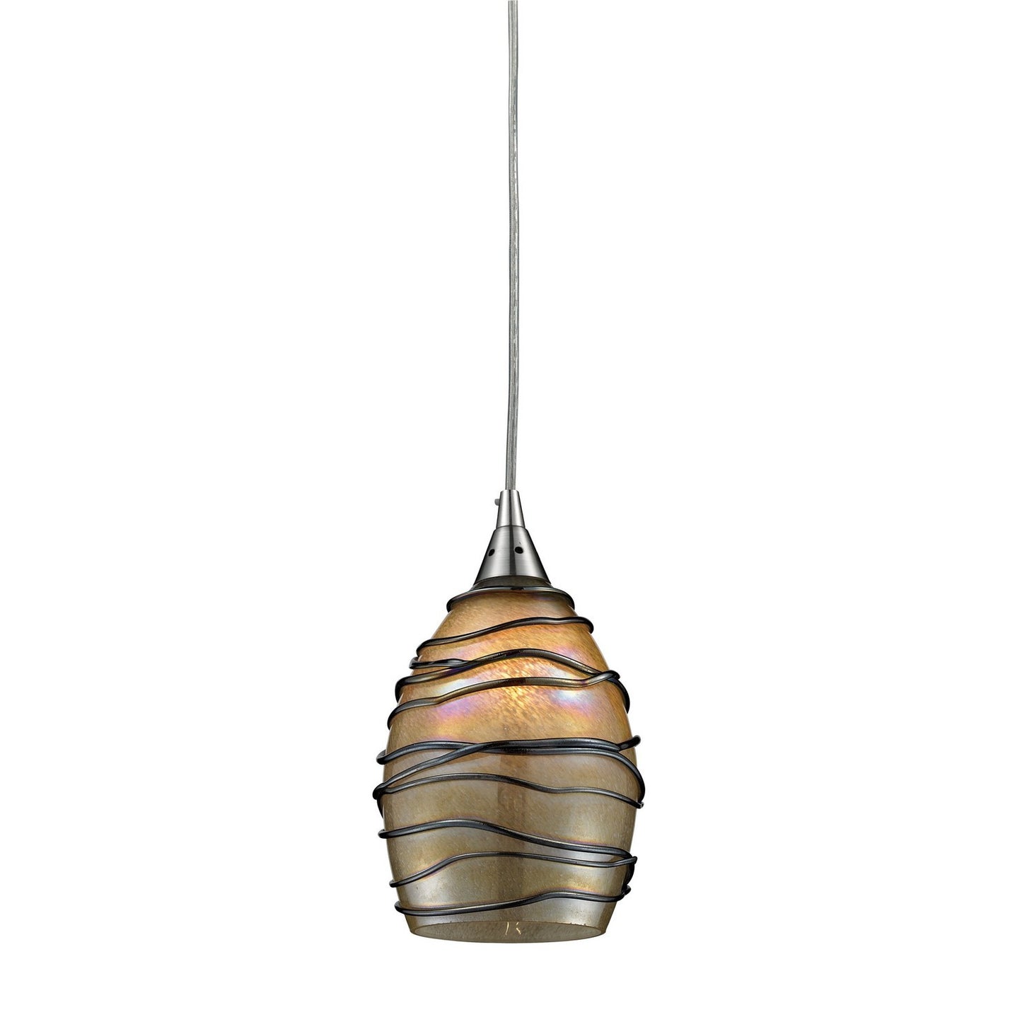 ELK Home - 31142/1 - One Light Mini Pendant - Vines - Satin Nickel