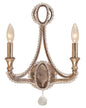 Crystorama - 6762-DT - Two Light Wall Sconce - Garland - Distressed Twilight