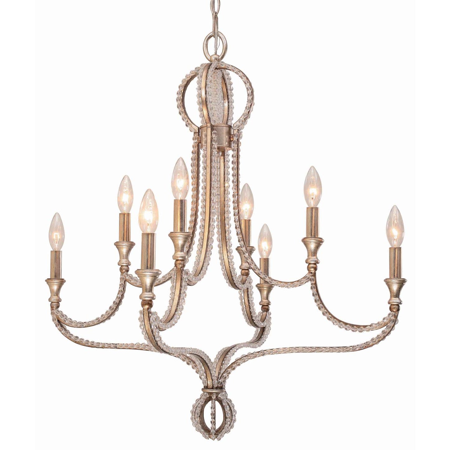 Crystorama - 6768-DT - Eight Light Chandelier - Garland - Distressed Twilight