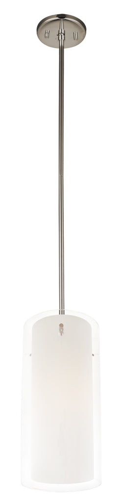 DVI Lighting - DVP9021BN-OP - One Light Mini-Pendant - Essex - Buffed Nickel With Half Opal Glass