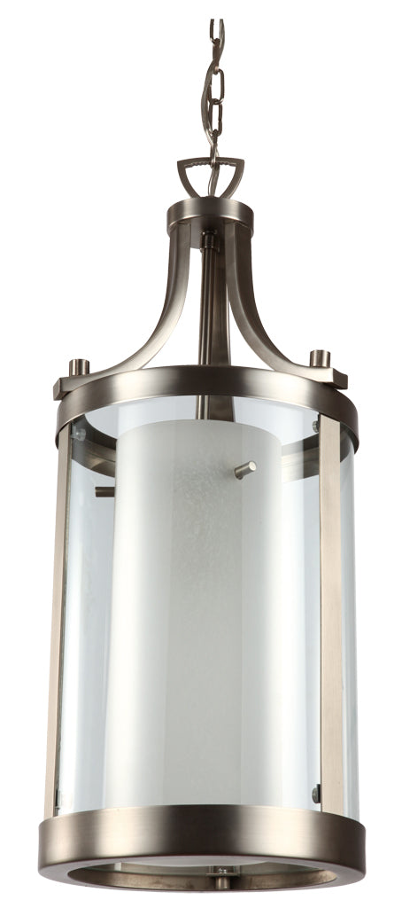 DVI Lighting - DVP9011BN-OP - Two Light Pendant - Essex - Buffed Nickel With Half Opal Glass