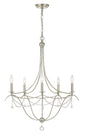 Crystorama - 425-SA - Five Light Chandelier - Metro - Antique Silver