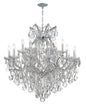Crystorama - 4418-CH-CL-SAQ - 19 Light Chandelier - Maria Theresa - Polished Chrome