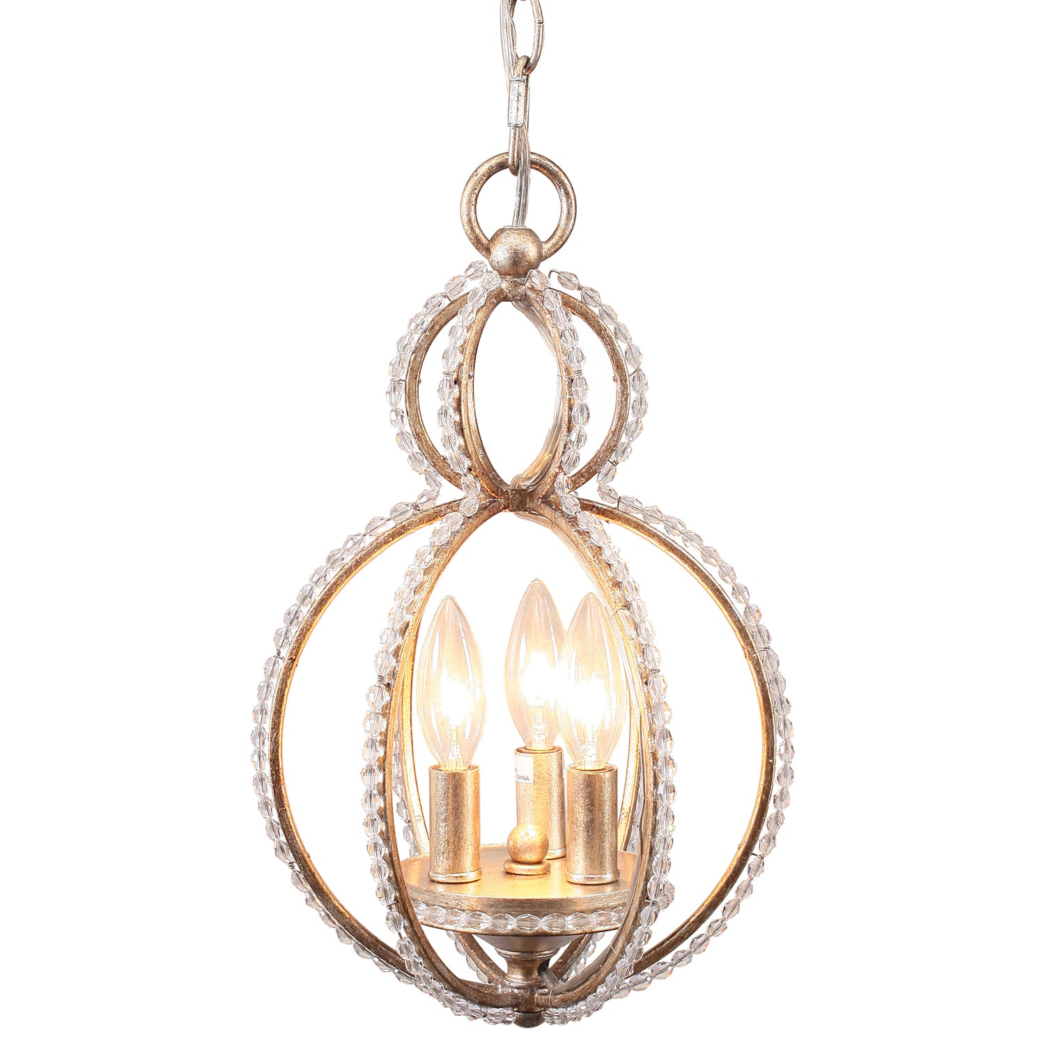 Crystorama - 6760-DT - Three Light Mini Chandelier - Garland - Distressed Twilight