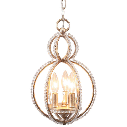 Crystorama - 6760-DT - Three Light Mini Chandelier - Garland - Distressed Twilight