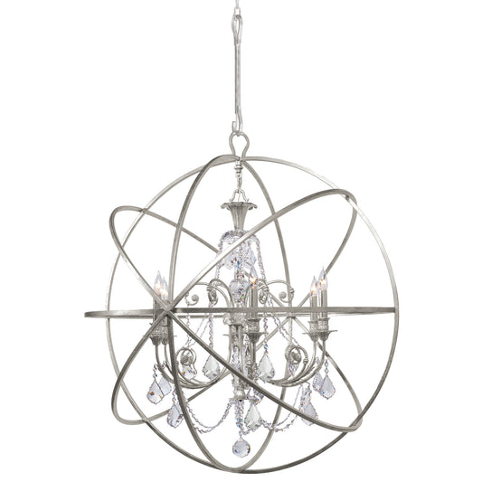 Crystorama - 9219-OS-CL-S - Six Light Chandelier - Solaris - Olde Silver