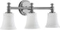 Quorum - 5122-3-14 - Three Light Vanity Light - 5122 Satin Opal Vanities - Chrome