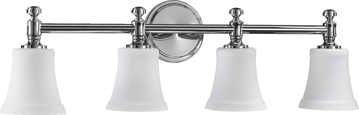 Quorum - 5122-4-14 - Four Light Vanity Light - 5122 Satin Opal Vanities - Chrome