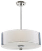 DVI Lighting - DVP14506CH-SSOP - Three Light Pendant - Zurich - Chrome With Silk Screened Opal Glass