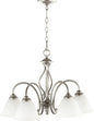 Quorum - 6410-5-64 - Five Light Chandelier - Spencer - Classic Nickel