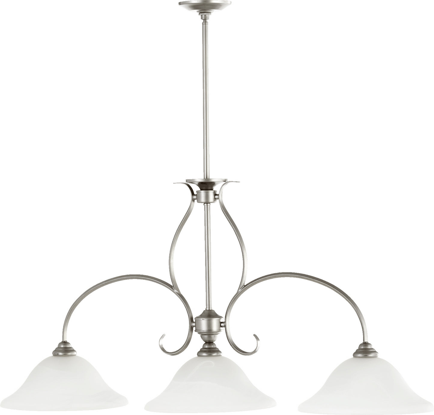 Quorum - 6510-3-64 - Three Light Island Pendant - Spencer - Classic Nickel