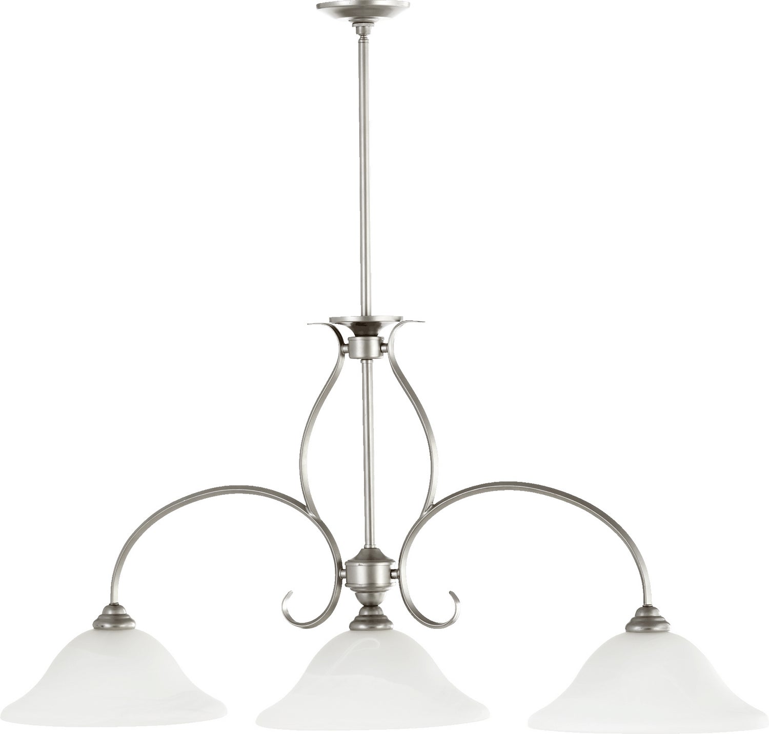 Quorum - 6510-3-64 - Three Light Island Pendant - Spencer - Classic Nickel