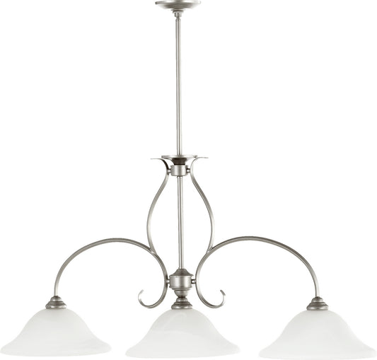 Quorum - 6510-3-64 - Three Light Island Pendant - Spencer - Classic Nickel