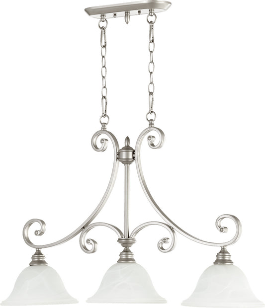 Quorum - 6554-3-64 - Three Light Island Pendant - Bryant - Classic Nickel