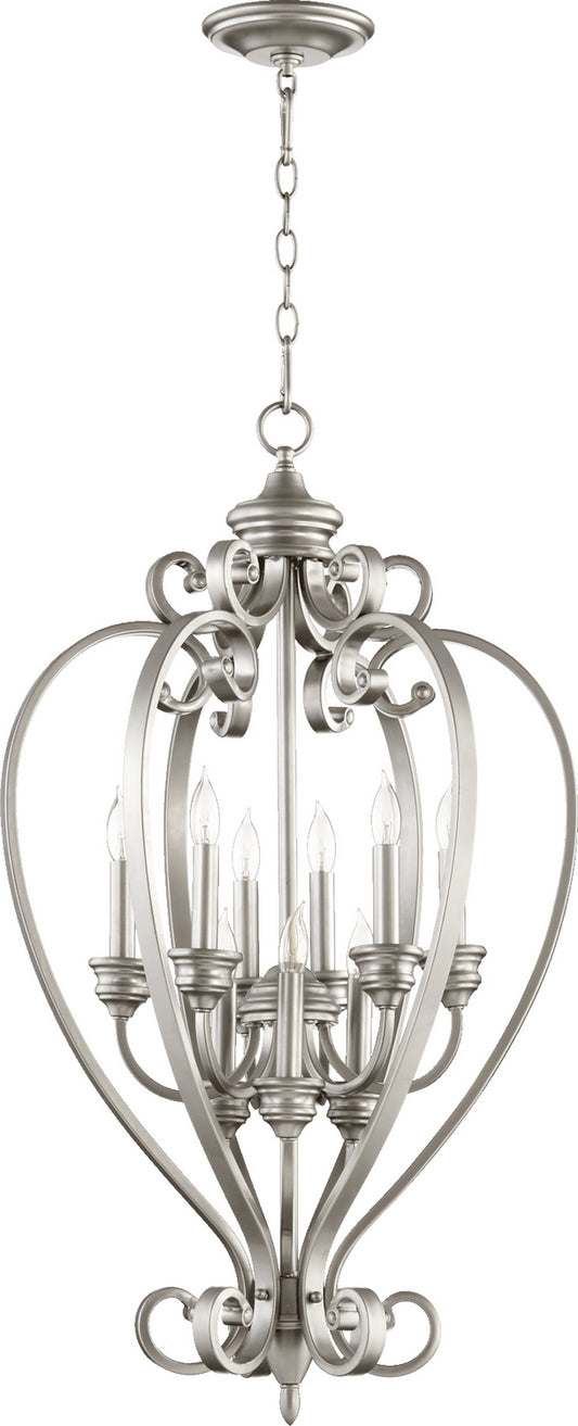 Quorum - 6854-9-64 - Nine Light Entry Pendant - Bryant - Classic Nickel